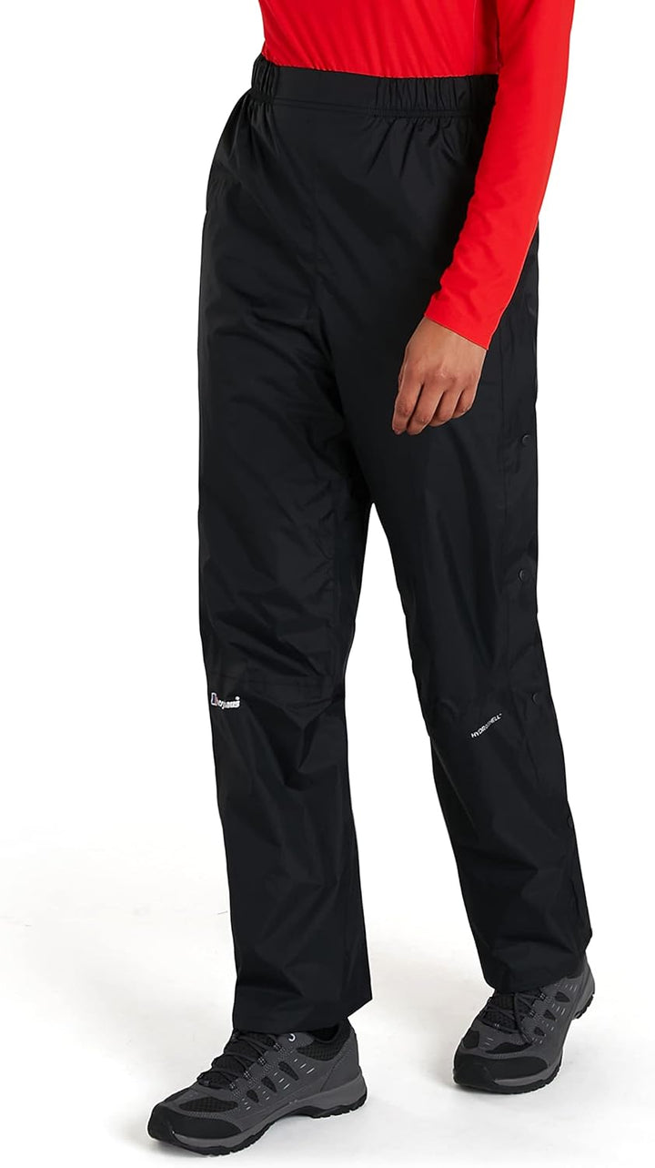 berghaus Damen Deluge Wasserdicht Überhose, Langlebige, Bequeme Regenhose 3X-Large Long Schwarz, 3X-