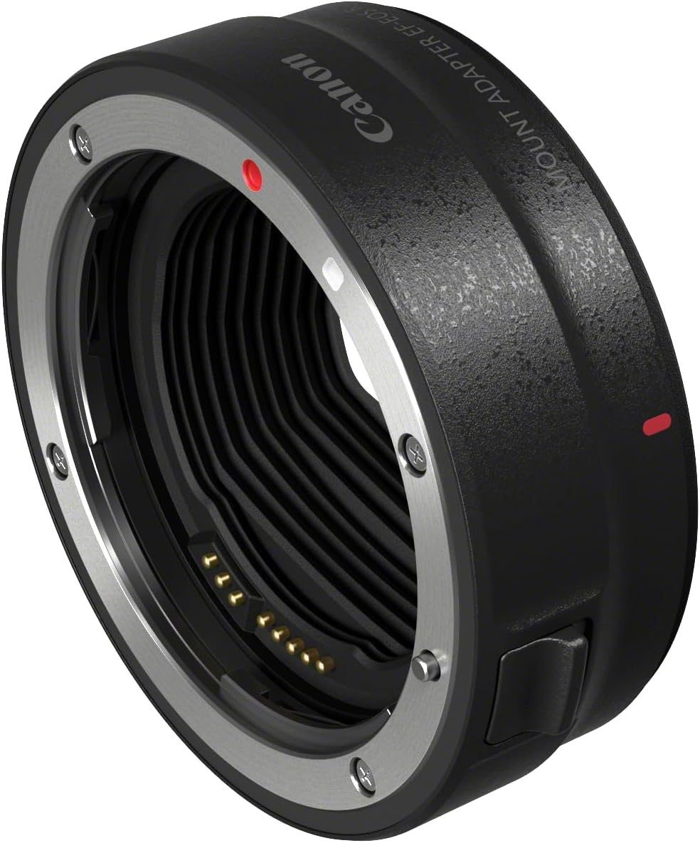 Canon Bajonettadapter EF-EOS R für EOS R Systemkameras kompatibel mit EF und EF-S Objektiven Schwarz