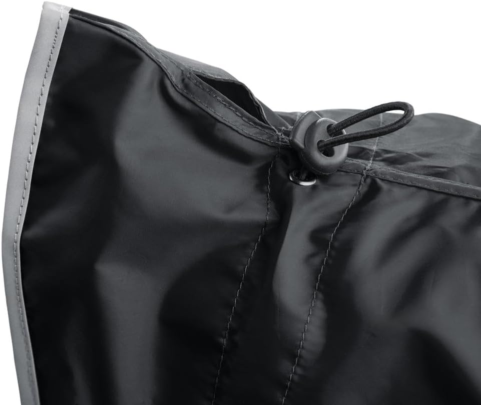 HUNTER Hunde-Regenmantel UPPSALA RAIN, Farbe: schwarz, wind- & wasserfest, anpassbarer Bauchgurt, re