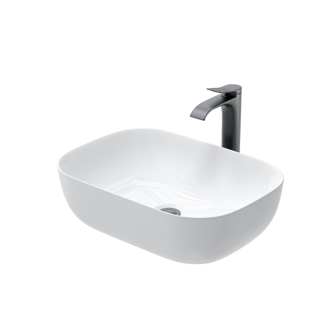 Waschbecken Oval Aufsatzwaschbecken ohne Hahnloch und Überlauf, Handwaschbecken für Badezimmer und G
