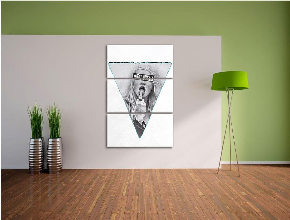the Lick white 3-Teiler Leinwandbild 120x80 Bild auf Leinwand, XXL riesige Bilder fertig gerahmt mit