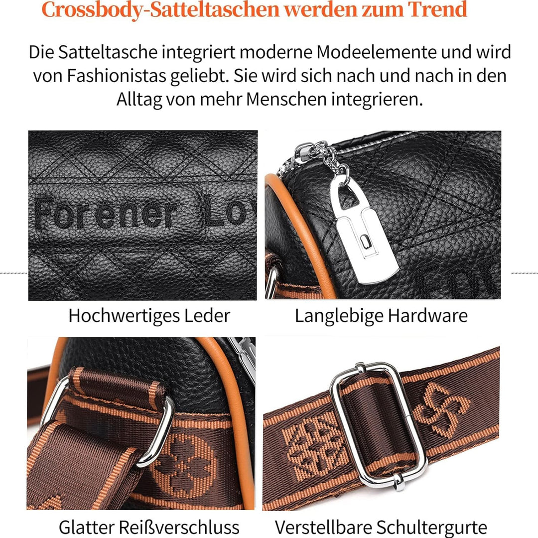 EINYNIUER umhängetasche Damen klein Crossbody Bag veganes Leder Bauchtasche stylisch brustbeutel Mod