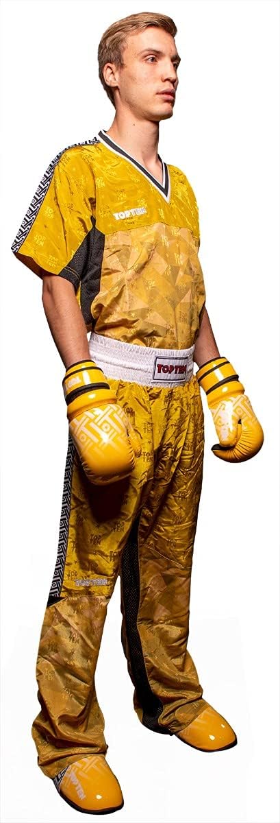 T-Shirt mit V-Ausschnitt zum Kickboxen „Kickboxjacke Prism“ Gelb S, Gelb S