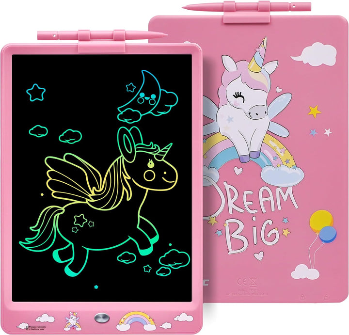 DYNASONIC DYNA-PM Einhorn Schreibtafel Kinder 10 Zoll, LCD Zeichentablett Kinder Magnetisches Whiteb