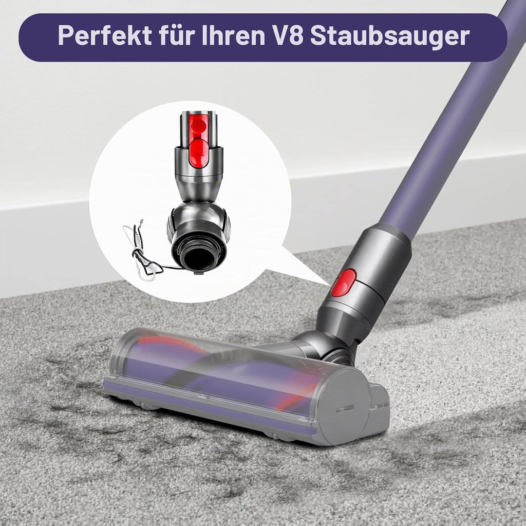 Chuancheng 50 W Direktantriebskopfanschluss für Dyson V8 V10 Staubsauger Bodenbürste Anschlusskopf E
