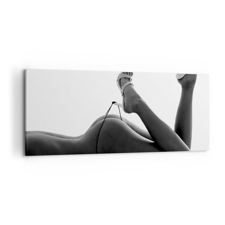 Wandbilder Dekoration Wohnzimmer Frau Akt Pose Panorama Bilder auf Leinwand 120x50cm Leinwandbild mi