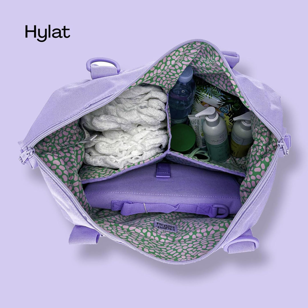 Hylat Baby Wickeltasche mit Wickelunterlage und Baumwolltasche - moderne Tasche für Windeln und Kind