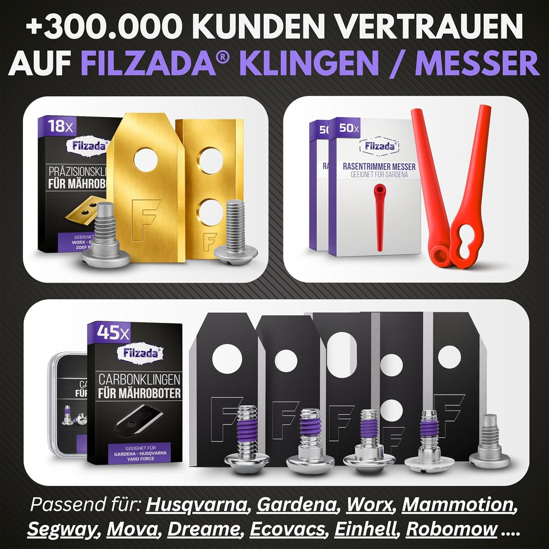 30x Titan Messer Klingen LONGLIFE geeignet für alle Husqvarna® Automower® / Gardena® Mähroboter - (3