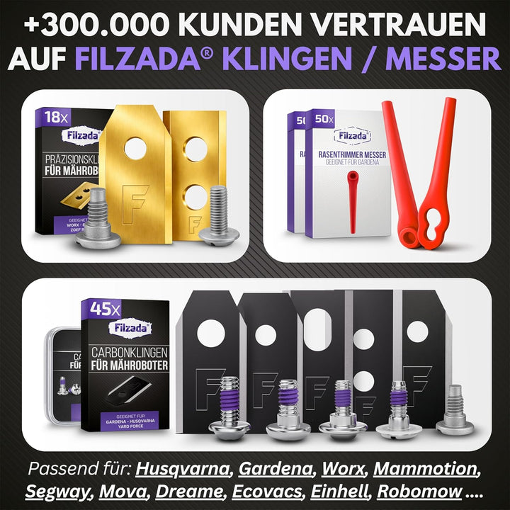 30x Titan Messer Klingen LONGLIFE geeignet für alle Husqvarna® Automower® / Gardena® Mähroboter - (3