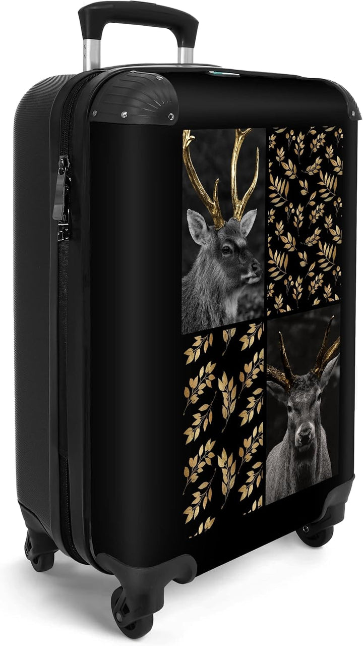 NoBoringSuitcases.com® Koffer Handgepäck Trolley Rollkoffer Kleine Reisekoffer mit 4 Rollen - Tiere