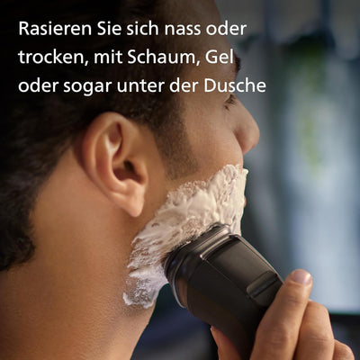 Philips Shaver Series 3000X – Elektrischer Nass- und Trockenrasierer für Männer in Schwarz, mit Skin