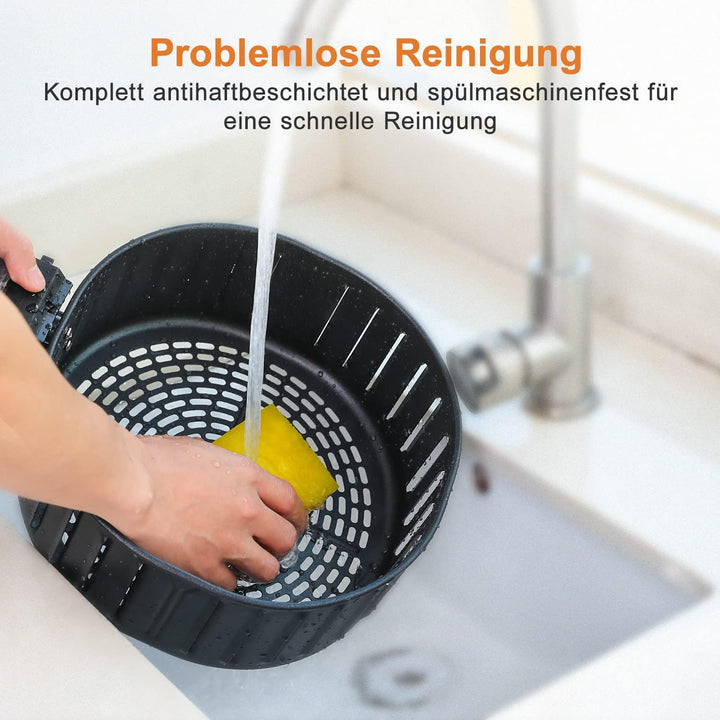 Innsky Heissluftfritteuse Ersatzkorb 5,5 l für Innsky Air Fryer, antihaftbeschichteter Frittierkorb,