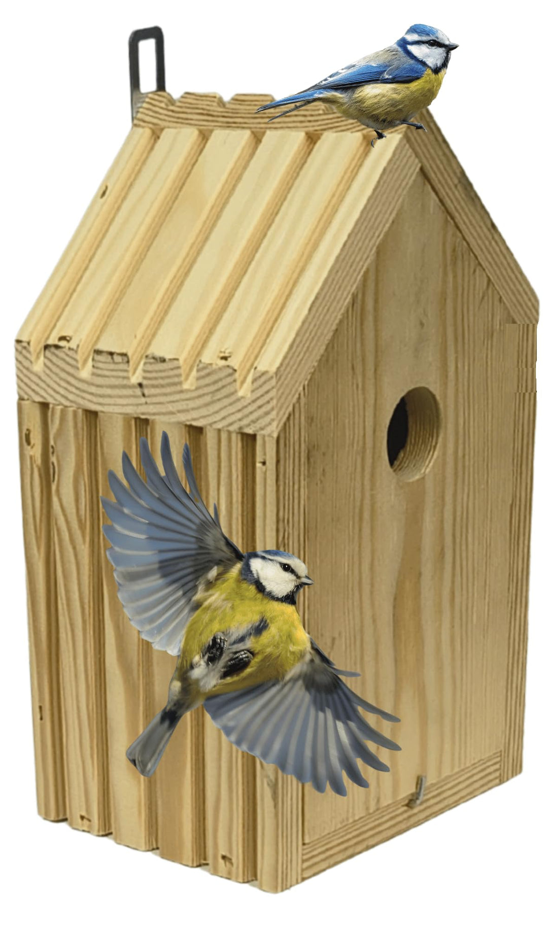 Meisen Nistkasten aus FSC® Holz mit 2,8 cm Einflugloch, Vogelhaus Blaumeisen & Kleinvögel, Brutkaste