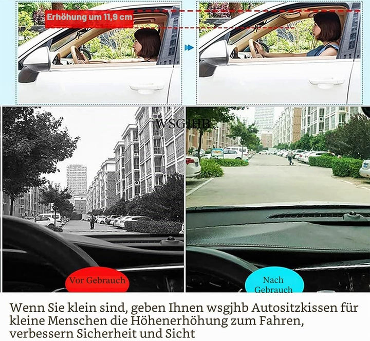 Auto-Sitzerhöhung, Sitzerhöhung für Erwachsene, Autositzerhöhung für Erleichterung und Komfort, mit