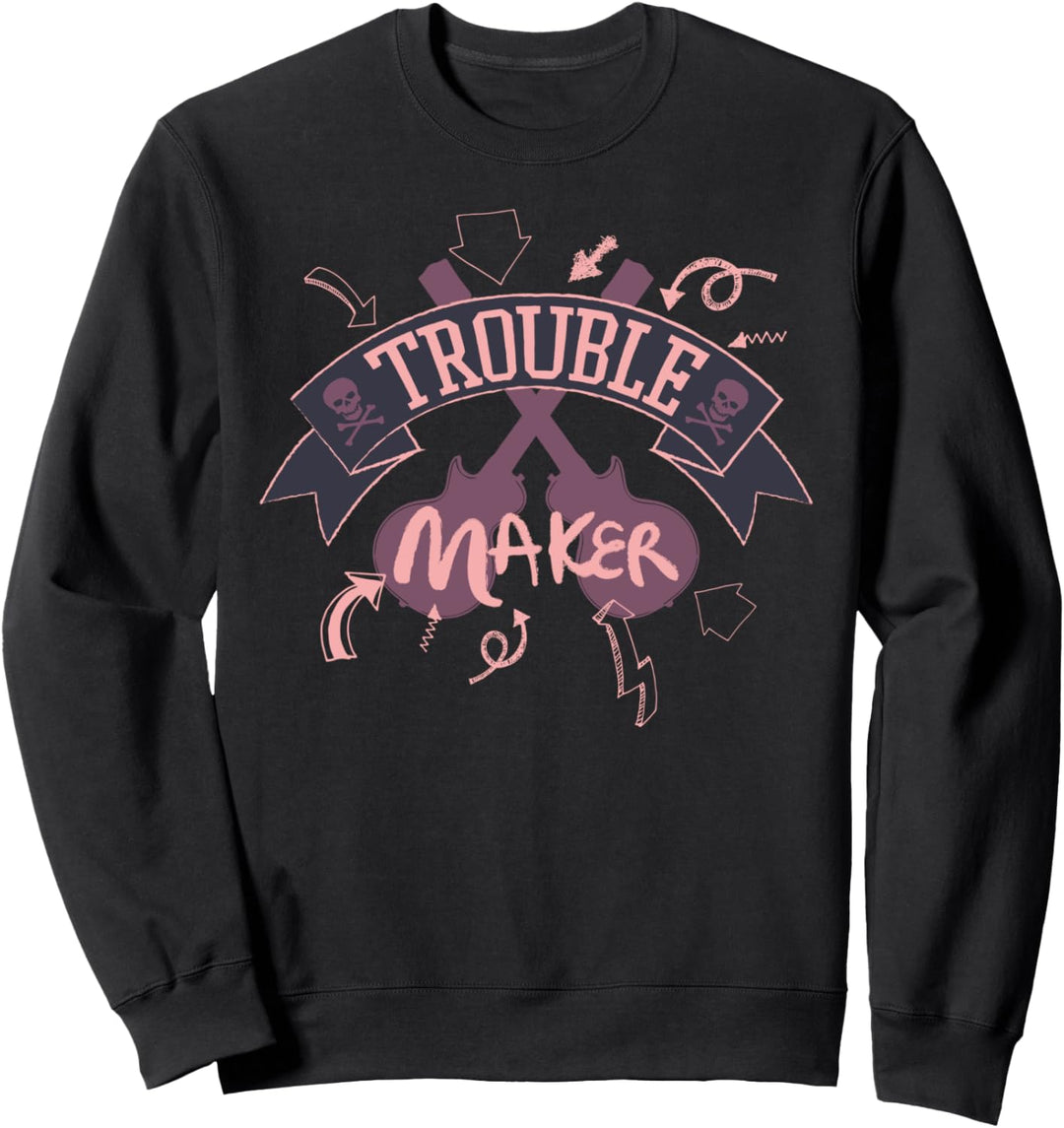 Trouble Maker Doodle Musikstar Skull Rock'n'Roll-Gitarre Sweatshirt