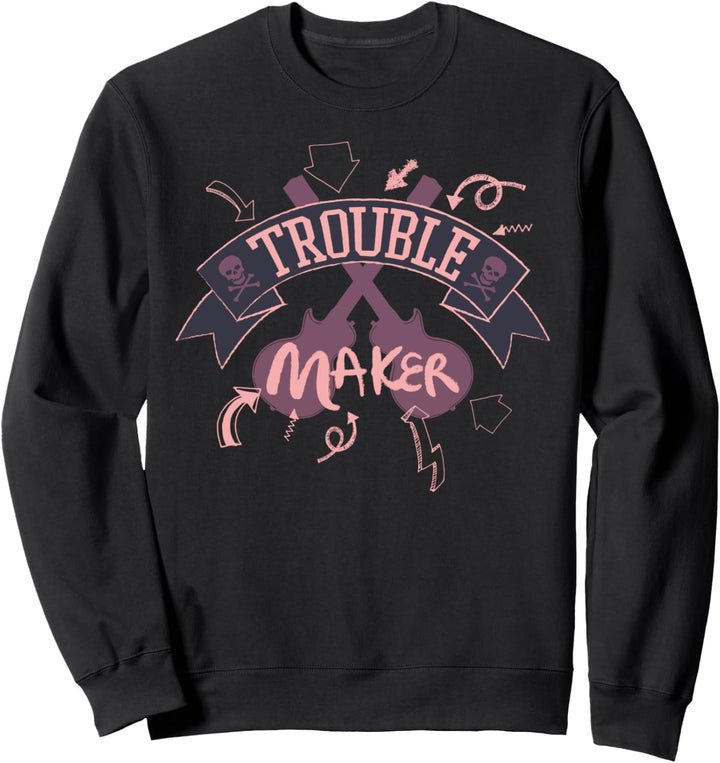Trouble Maker Doodle Musikstar Skull Rock'n'Roll-Gitarre Sweatshirt
