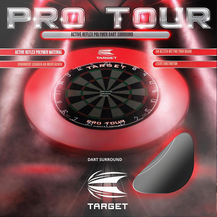 Target Darts Pro Tour bedruckter Wandschutz Schwarz, Schwarz