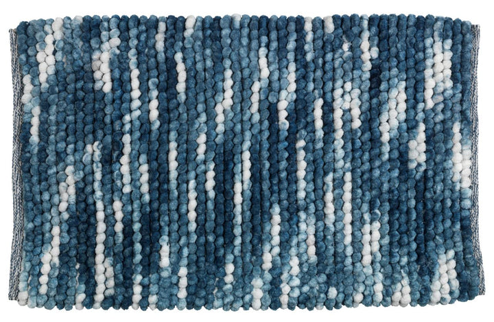 WENKO Badteppich Urdu Blau, Badematte, sicher, weich, fusselfrei 0 x 90 x 60 cm Blau, 0 x 90 x 60 cm