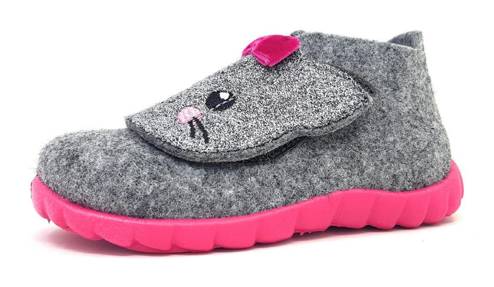 Superfit Baby-Mädchen Happy Hausschuh 19 EU Hellgrau Pink 2500, 19 EU Hellgrau Pink 2500