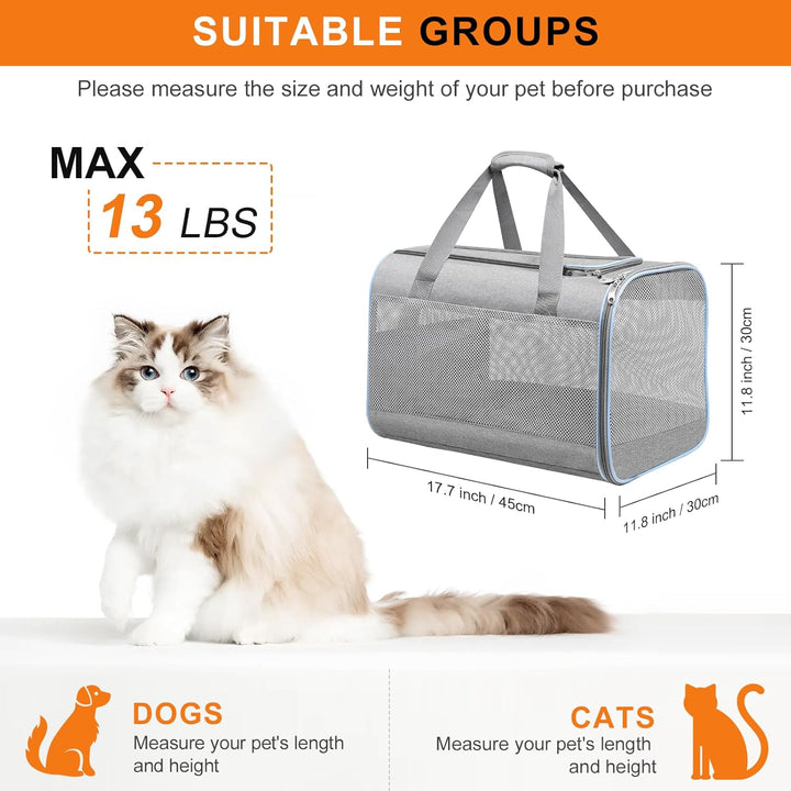 Cinnani hundetasche, hunde transporttasche Umhängetasche, ideal für Reisen, robust, langlebig, aus h