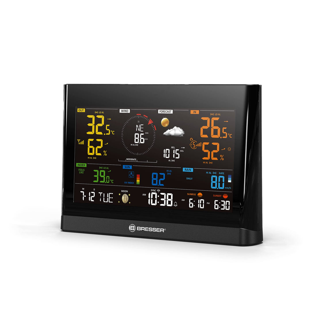 Bresser zusätzliche Basisstation für 7003300 WLAN Comfort Wettercenter Funk Wetterstation mit Farbdi