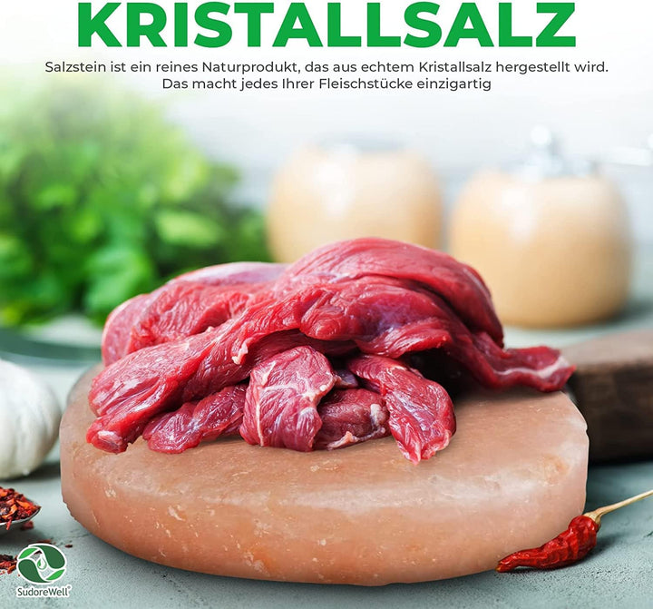 Salzgrillstein Salz Grillstein rund 20 x 20 x 4 cm