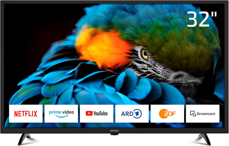 DYON Smart 32 XT 80 cm (32 Zoll) Fernseher (HD Smart TV, HD Triple Tuner (DVB-C/-S2/-T2), Prime Vide