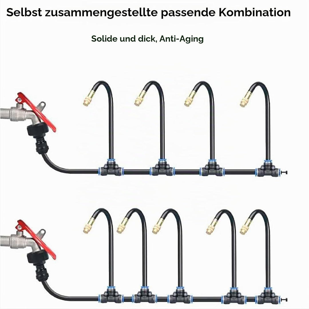 Automatisches Bewässerungssystem Garten 360 ° Automatische Bewässerung Schlauch, Nebelbewässerungski