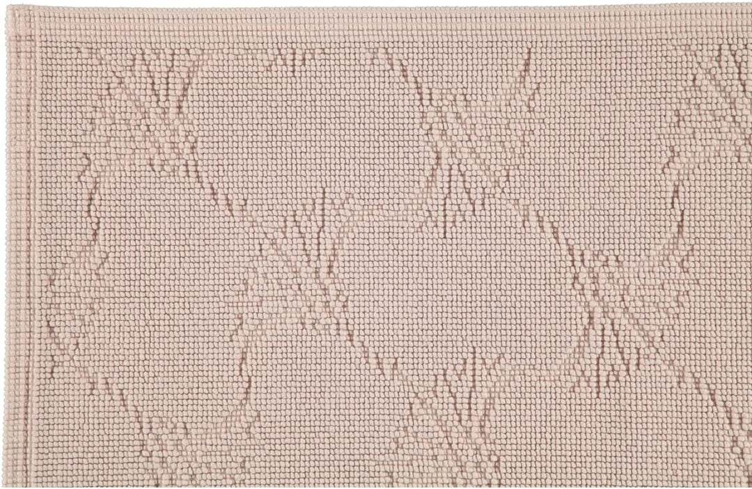 Joop! Badteppich New Cornflower 60 x 90 cm Farbe Sand 100% Baumwolle Florhöhe 6 mm Form eckig edle O
