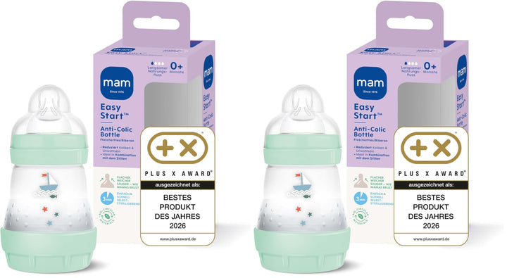 MAM Easy Start Anti-Colic Babyflasche (160 ml), besonders gut akzeptierte Milchflasche, Baby Trinkfl
