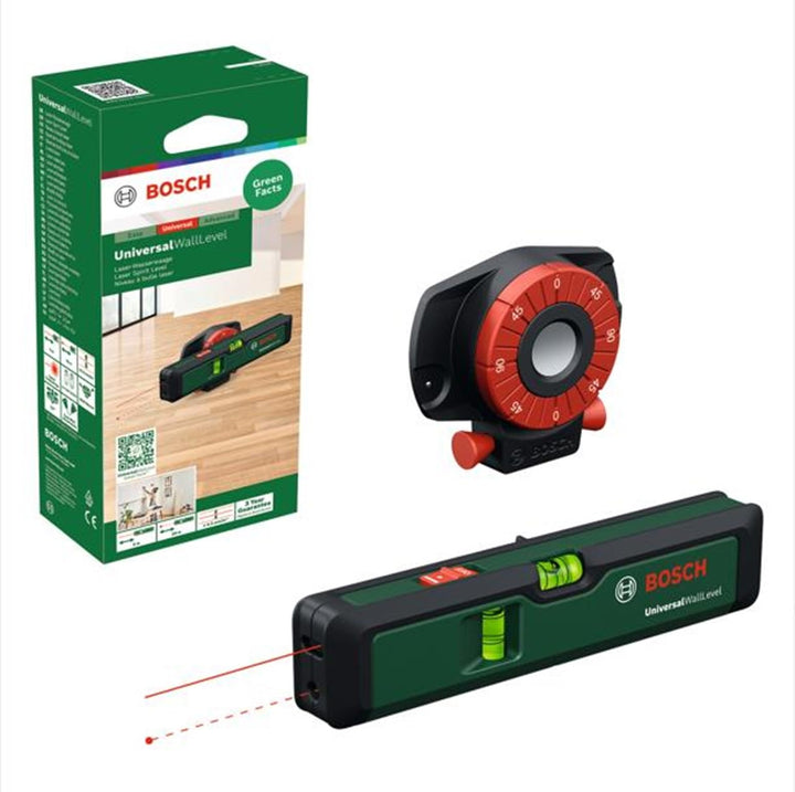 Bosch Laser-Wasserwaage UniversalWallLevel (3-in-1-Werkzeug: Wasserwaage, Linienlaser zum einfachen