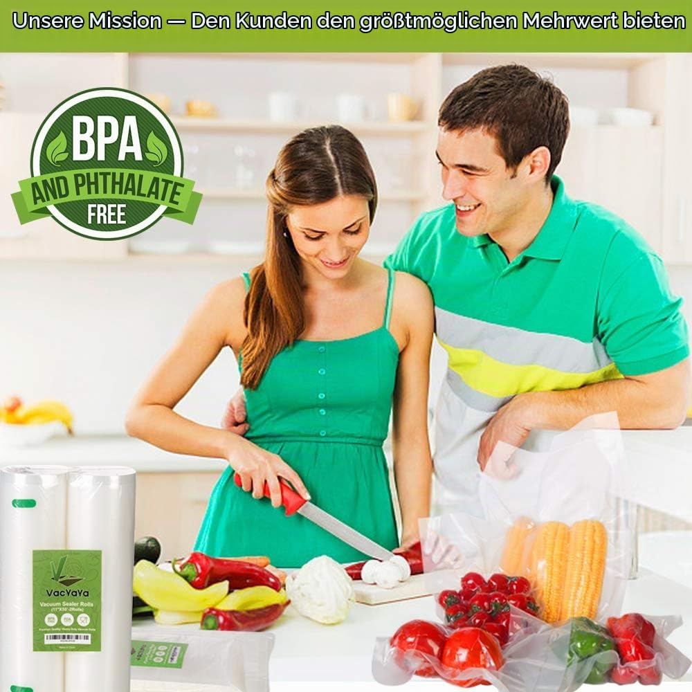 VacYaYa 100 Beutel 28x40cm Vakuumier Beutel Vakuumbeutel für Lebensmittel,BPA-Frei Sous Vide Vakuumi