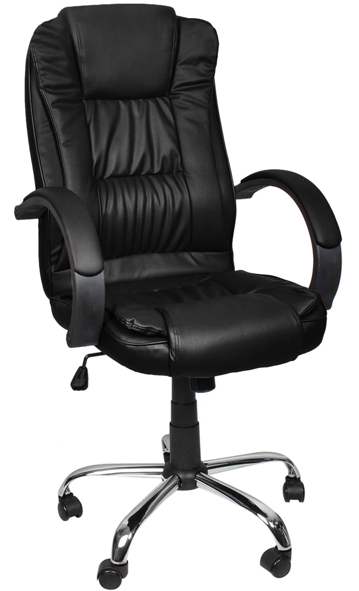 MALATEC Bequeme Bürostuhl Chefsessel Drehstuhl Ergonomischer Schreibtischstuhl mit Kunstlederbezug S