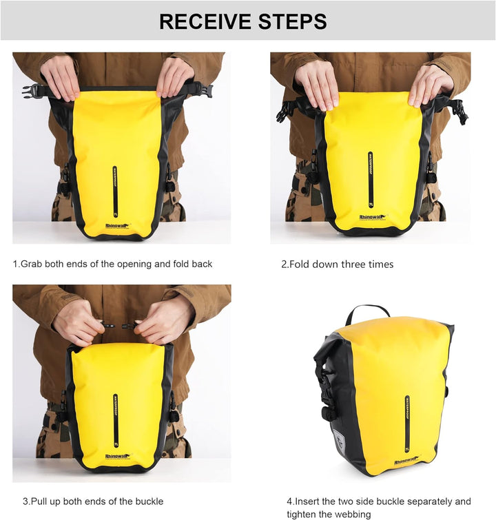 Rhinowalk Fahrrad Gepäckträgertasche Wasserdicht 7L Fahrradtasche für Gepäckträger Fahrrad Trägertas