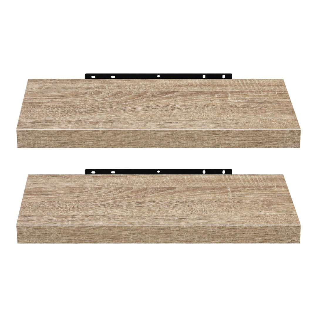 EUGAD Wandregal Wandboard 2er Set Hängeregal Holz Board Modern Eiche Gelb 40x22,9x3,8cm 0114QJ-2 Eic