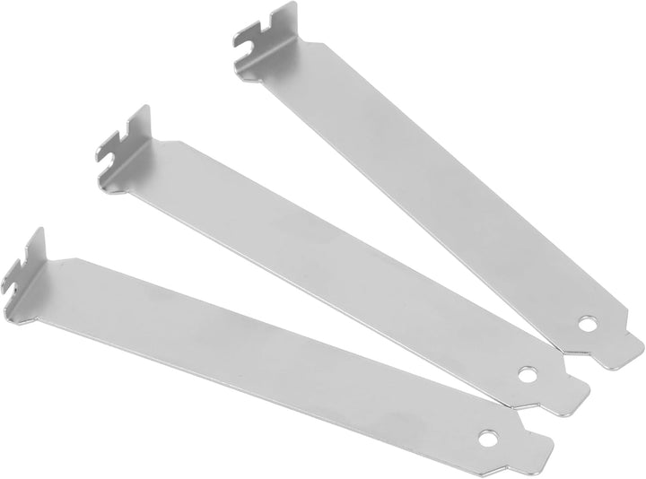 Silver Stainless Steel Case PCI Slot Covers Dust Filter with Screws Set of 10