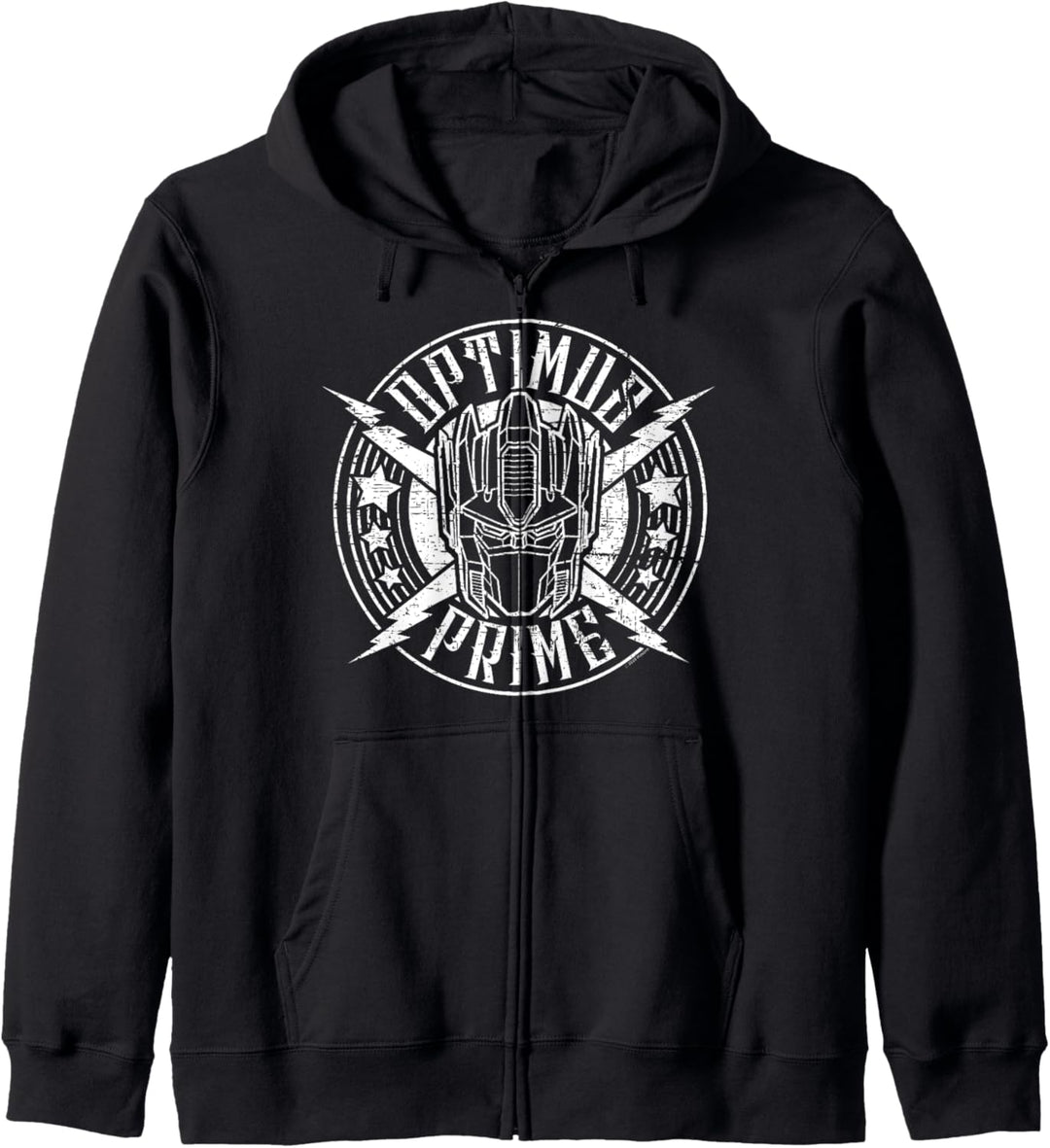 Transformers Optimus Prime Vintage Rock Lightning Logo Kapuzenjacke