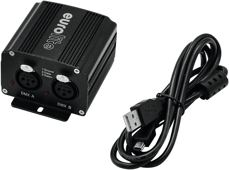 EUROLITE USB-Interface 2x512 DMX/Artnet inkl. 64x DMX512 Steuersoftware | USB-Interface für 2 DMX-Un