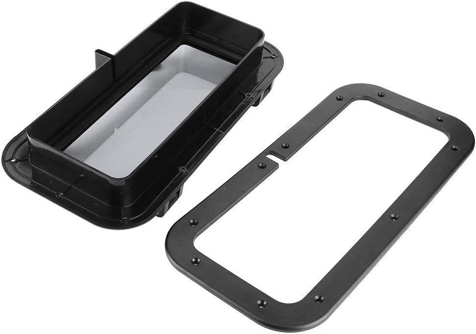 Bullauge für Boot, Qiilu Bullauge Fenster, 4mm Öffnung Portlight Rechteckiges Bullauge Temperglas UV