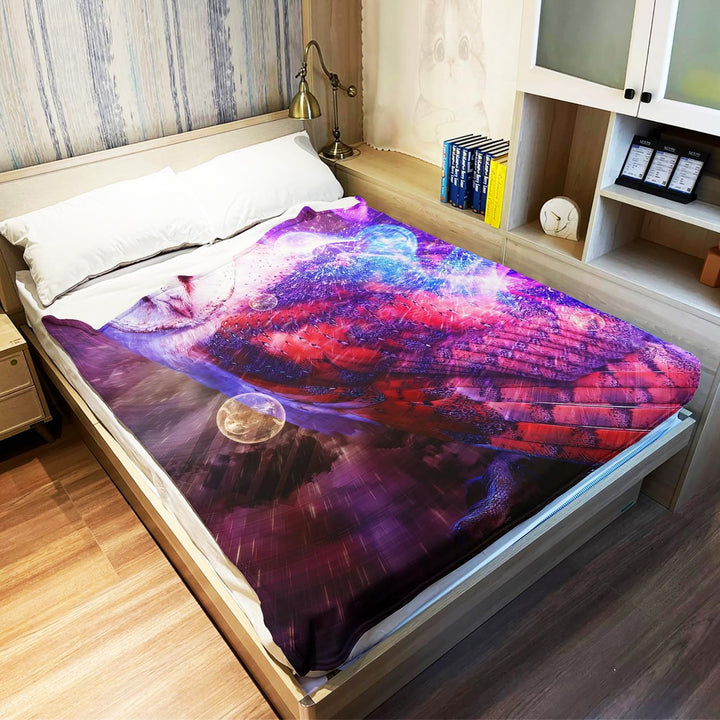 YISUMEI - 150 x 200 cm Decke - Eule Fleecedecke,Kaschmir-Gefühl Kuscheldecke Geeignet für Bett oder