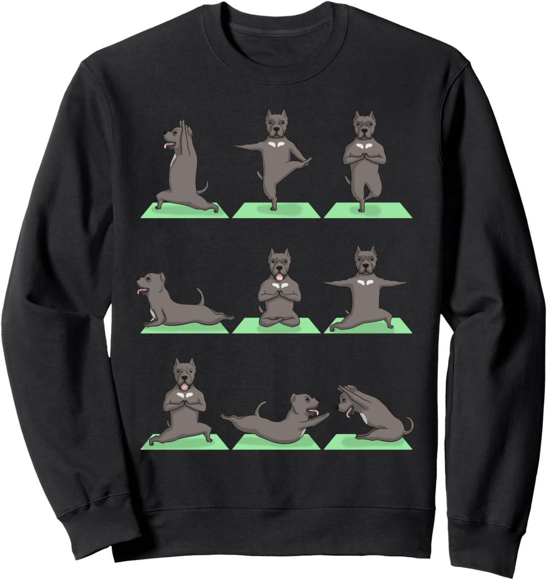 Cane Corso Dog Yoga Pose Zen Workout Exercise Yogi Funny Sweatshirt