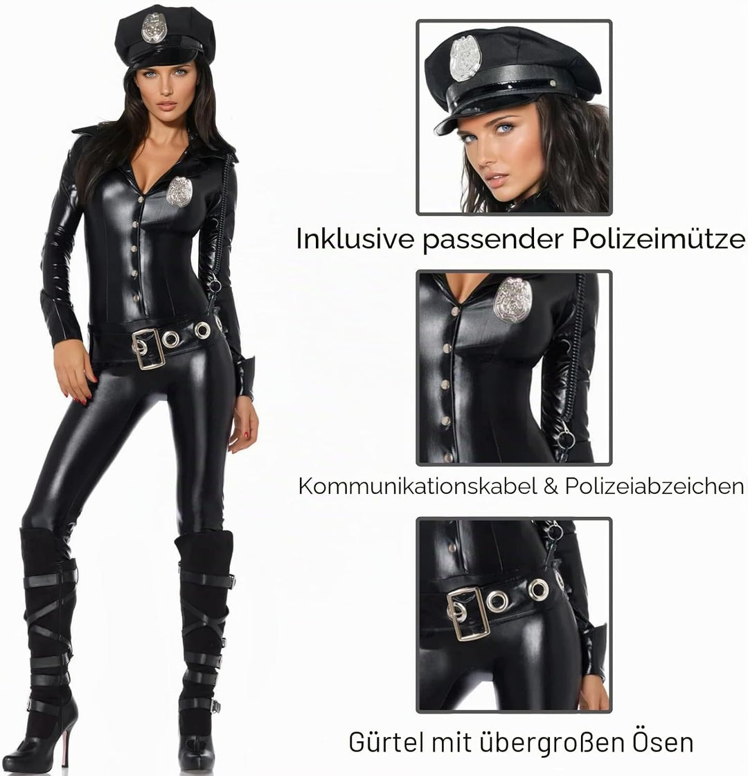 Leg Avenue 83912 - Officer Payne Kostüm, Grösse M, schwarz M Schwarz, M Schwarz