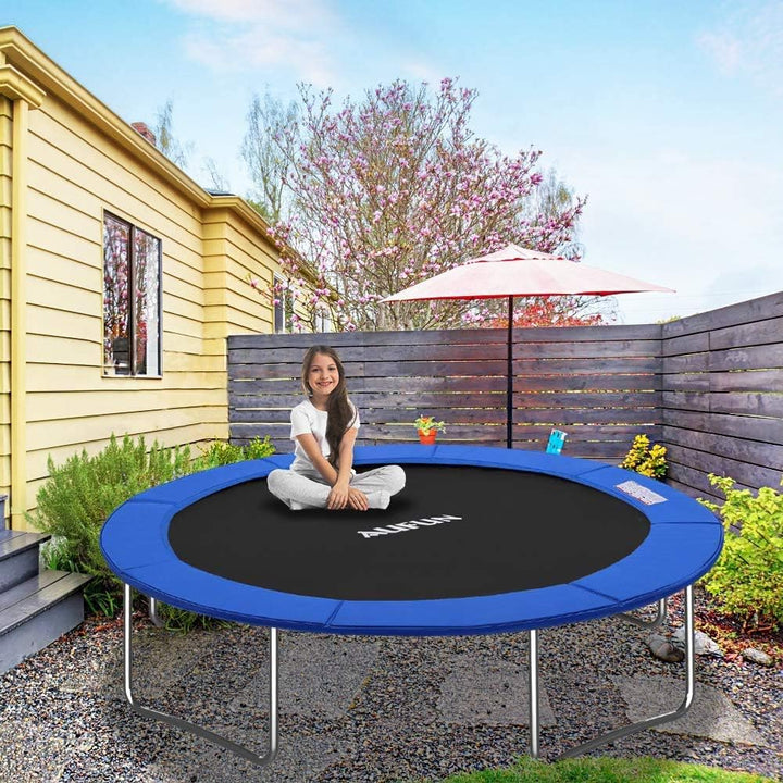 UISEBRT Federabdeckung Trampolin Randabdeckung, UV-resistent Randschutz, Sicherheitsmatte, Blau/Drei