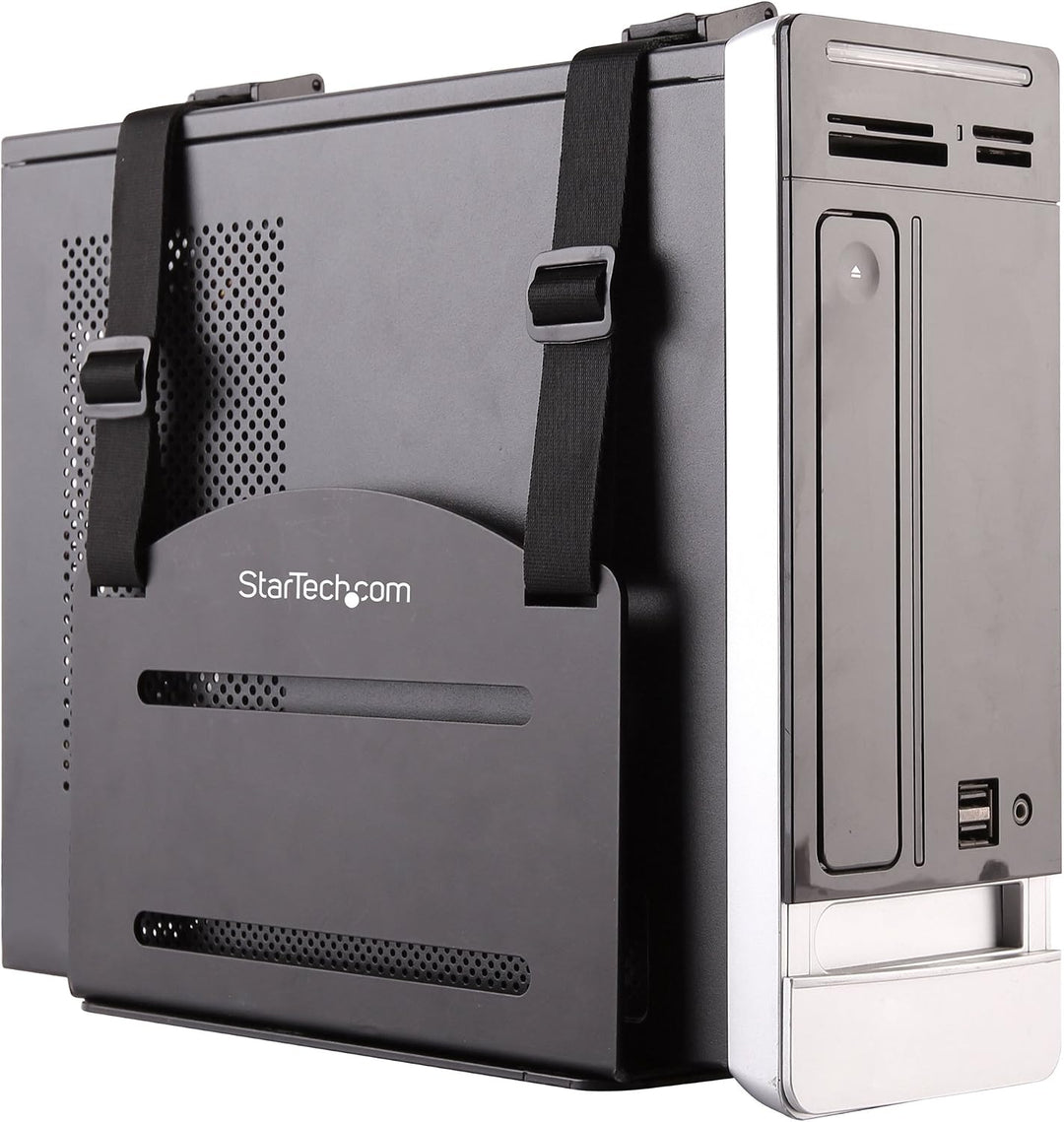 StarTech CPU Halterung, Wandhalterung, Tiefe 12-21cm, Metall (CPUWALLMNT) | Verstellbar, PC Wandhalt