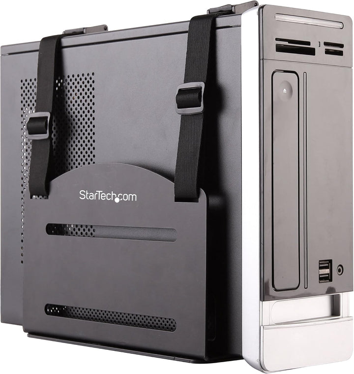 StarTech CPU Halterung, Wandhalterung, Tiefe 12-21cm, Metall (CPUWALLMNT) | Verstellbar, PC Wandhalt
