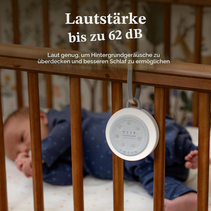 Yogasleep Hushh 2 Tragbare Soundmaschine für Baby und Kinder, Hintergrundbeleuchtete Tasten &amp; Nachtl