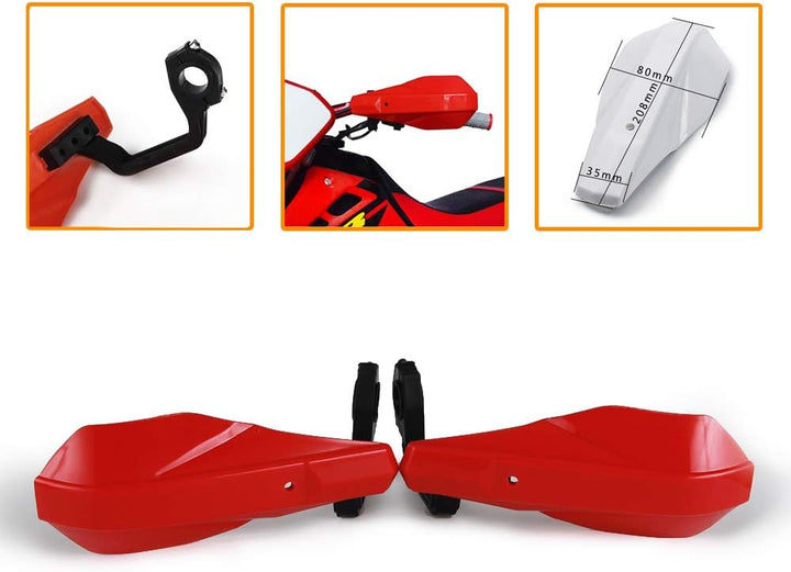 AnXin Handprotektoren 7/8 Zoll und 1 1/8 Zoll Handschutz Lenkerbürste Schutz für hon.da CRF50 CR80 C
