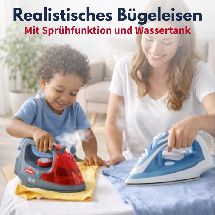 Dirt Devil Kids Spielzeug-Bügeleisen mit Licht und Sound – Spielzeug-Bügeleisen mit Sprühfunktion un