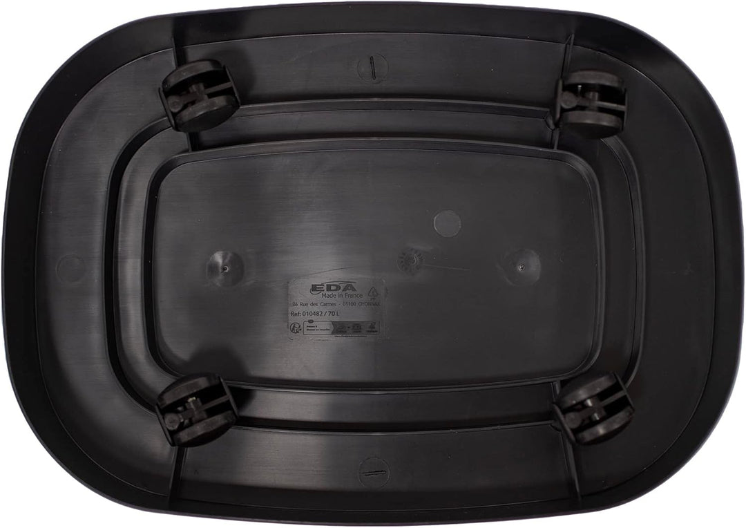 EDA - Pelletkasten Jura Montania XL mit Rollen, 70 l – für 45 kg Pellets – Schwarz, 010482 NO, 49,6