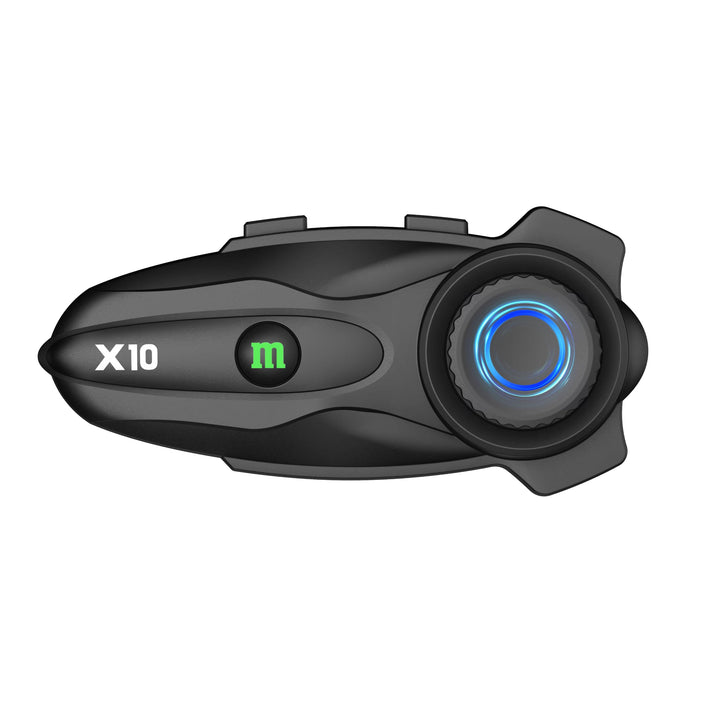 X10 Motorrad Headset Bluetooth, 3000m Mesh Helm Intercom 1-10 Fahrer Einzelpackung, Einzelpackung